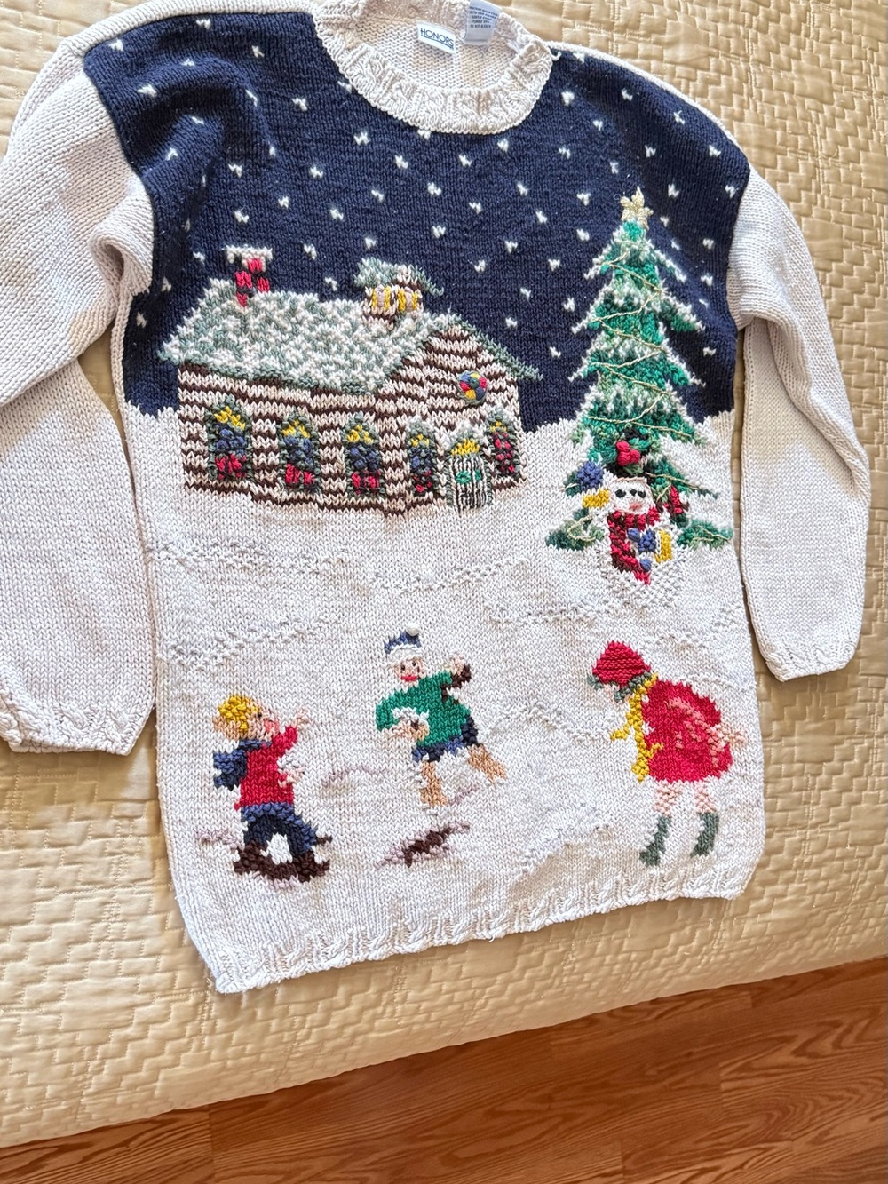 Honors Vintage Holiday/Christmas Cotton blend Sweater Size Small